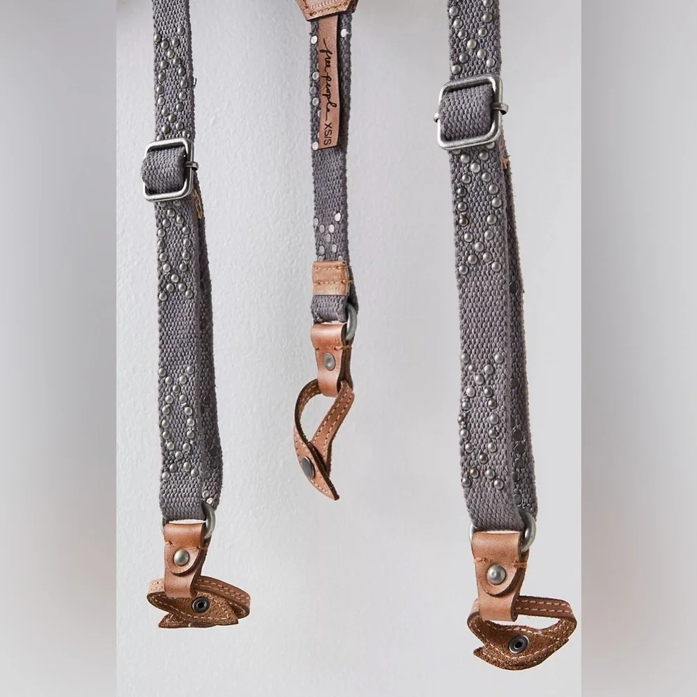 Suri Suspenders-Studded Black